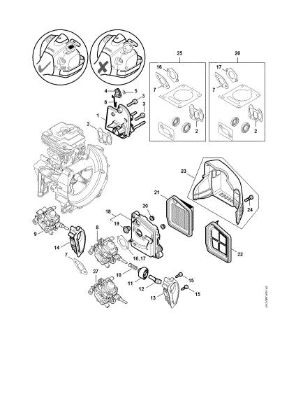 Picture of Spacer flange, Air filter FS 460 C-EM KW