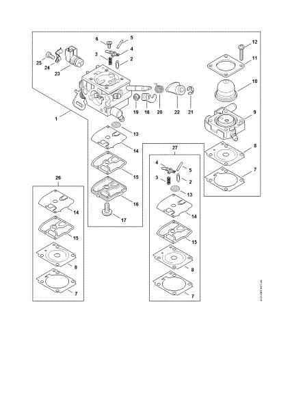 Picture of Carburetor 4147/53 FS 460 C-EM L