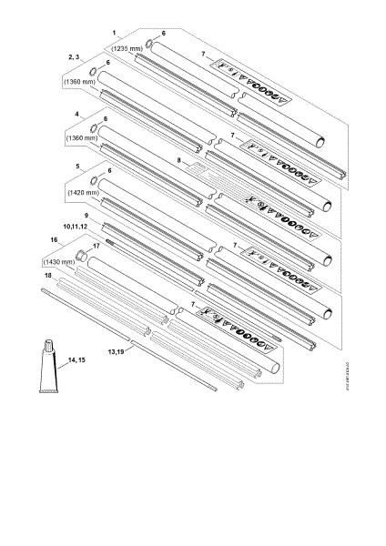 Picture of Drive tube assembly FS 460 RC-EM