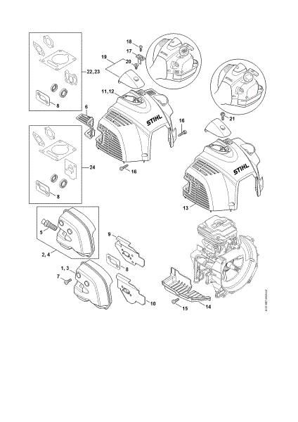Picture of Muffler, Shroud FS 460 RC-EM