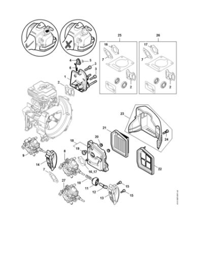Picture of Spacer flange, Air filter FS 460-K