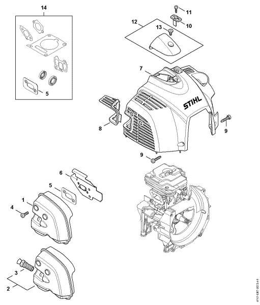 Picture of Muffler, Shroud FS 461 C-EM L