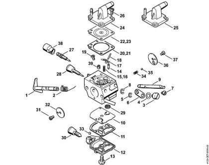 Carburetor C1Q-S154, C1Q-S94 Clearing saws (FS) FS 480-K Stihl