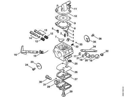 Carburetor C1Q-S33 (19.1998) Clearing saws (FS) FS 480-K Stihl