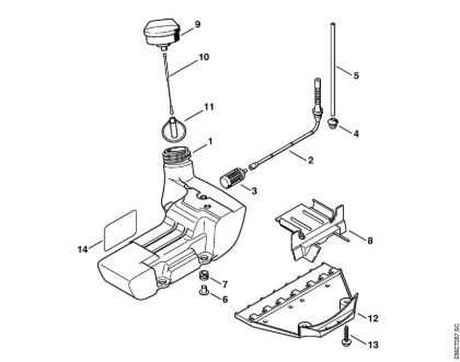 Fuel tank Clearing saws (FS) FS 480-L Stihl