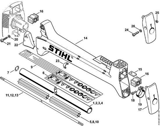Drive tube assembly Clearing saws (FS) FS 480-W Stihl