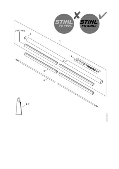 Picture of Drive tube assembly FS 490 C-EM, FS 490 C-EM W FS 490 C-EM