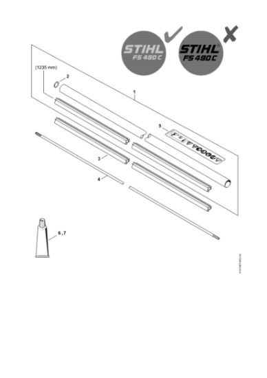 Picture of Drive tube assembly FS 490 C-EM K, FS 490 C-EM KW FS 490 C-EM KW