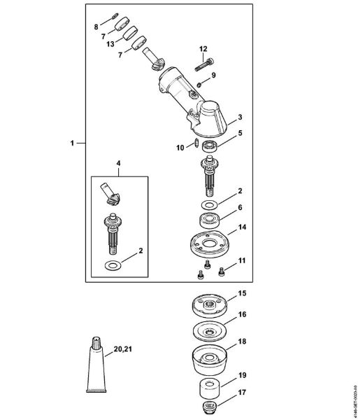 Gear head FS 490 C-EM K, FS 490 C-EM KW Clearing saws (FS) FS 490 C-EM KW Stihl