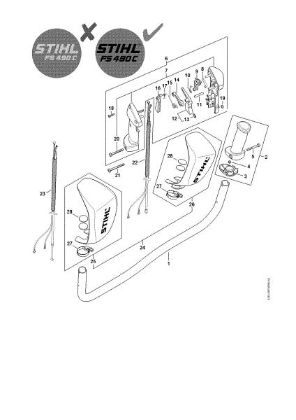 Picture of Handlebar, Control handle FS 490 C-EM, FS 490 C-EM L FS 490 C-EM L
