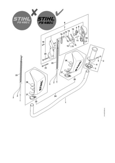 Picture of Handlebar, Control handle FS 490 C-EM, FS 490 C-EM L FS 490 C-EM L