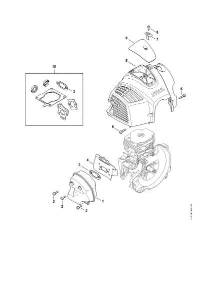 Picture of Muffler, Shroud FS 490 C-EM L