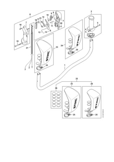 Picture of Handlebar, Control handle FS 491 C-EM