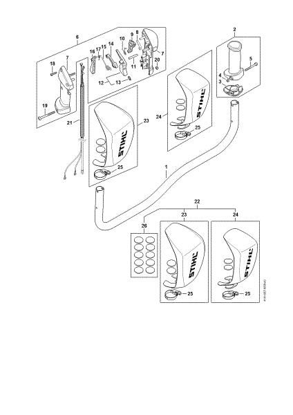 Picture of Handlebar, Control handle FS 491 C-EM L