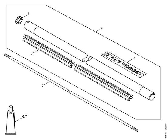 Drive tube assembly Clearing saws (FS) FS 510 C-EM Stihl