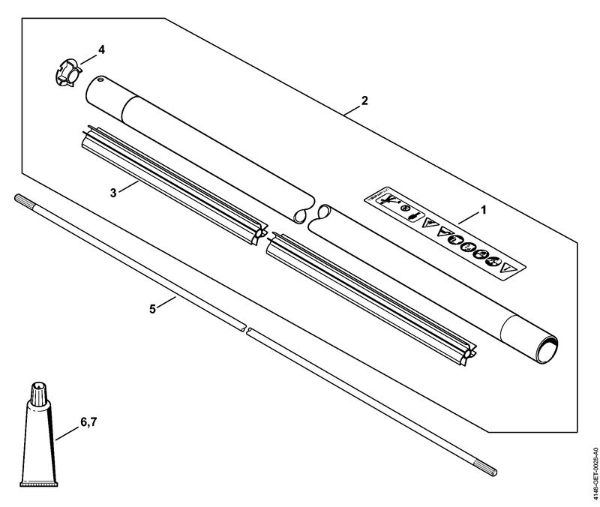 Drive tube assembly Clearing saws (FS) FS 510 C-EM Stihl
