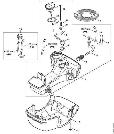 Fuel tank Clearing saws (FS) FS 510 C-EM Stihl