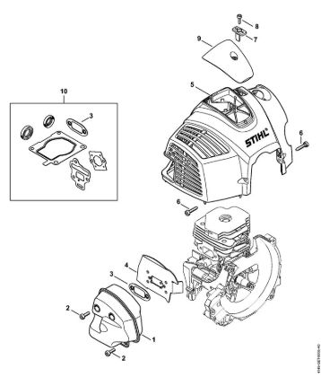 Muffler, Shroud Clearing saws (FS) FS 510 C-EM Stihl