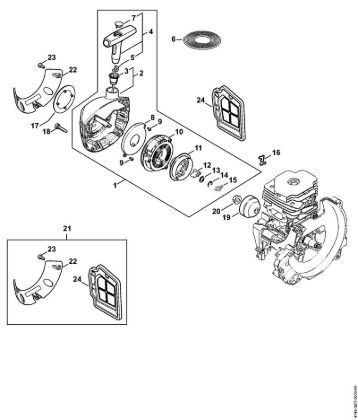Rewind starter Clearing saws (FS) FS 510 C-EM Stihl