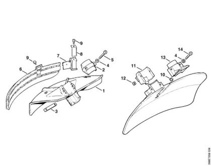Deflector (34.1999), (33.1998) Clearing saws (FS) FS 550 Stihl