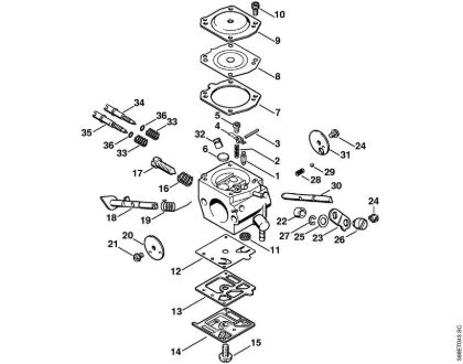 Carburetor HD-23    1 57 307 792 (29.2002) Clearing saws (FS) FS 550-L Stihl