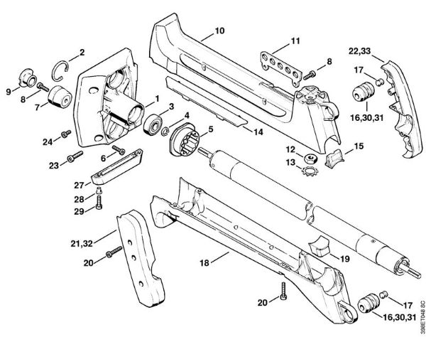 Clutch housing, AV system Clearing saws (FS) FS 550-L Stihl