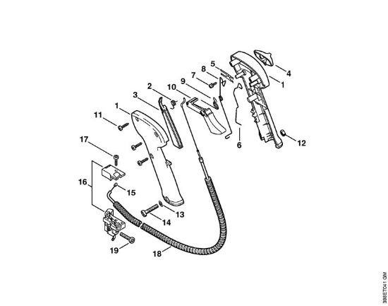 Control handle    1 57 307 792 (29.2002) Clearing saws (FS) FS 550-L Stihl