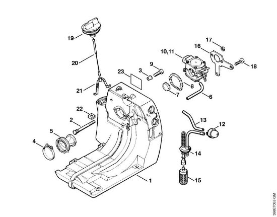 Tank housing Clearing saws (FS) FS 550-L Stihl