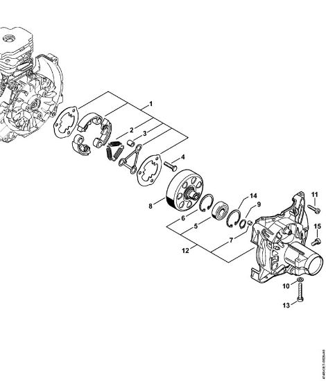 Clutch, Clutch housing Clearing saws (FS) FS 560 C-EM Stihl