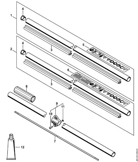 Drive tube assembly Cordless trimmers (FSA) FSA 130 Stihl
