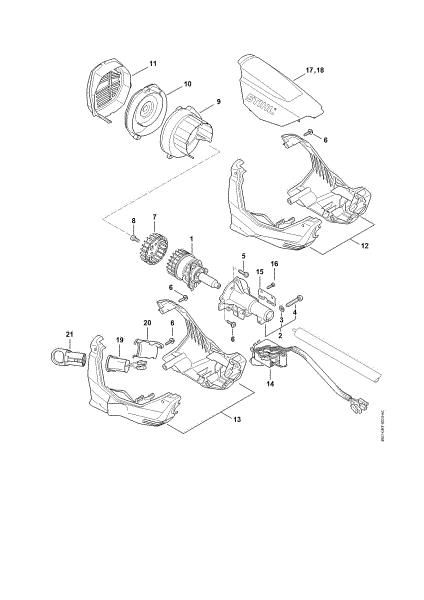 Picture of Electric motor, Motor housing FSA 130 R