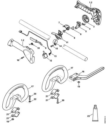 Control handle Cordless trimmers (FSA) FSA 90 R Stihl