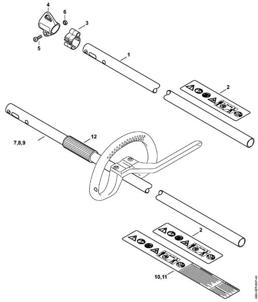 Drive tube assembly Cordless trimmers (FSA) FSA 90 R Stihl