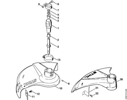 Bearing housing Electric trimmers (FE, FSE) FE 55 Stihl