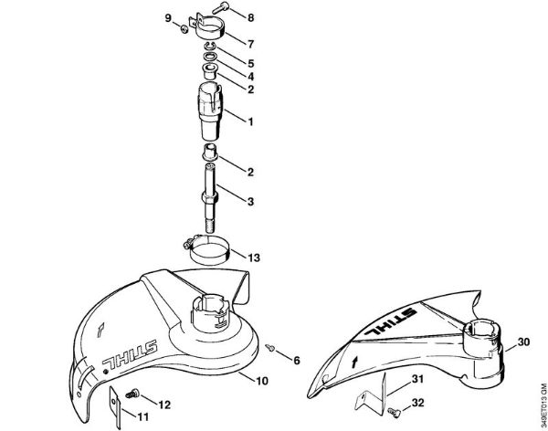 Bearing housing Electric trimmers (FE, FSE) FE 55 Stihl