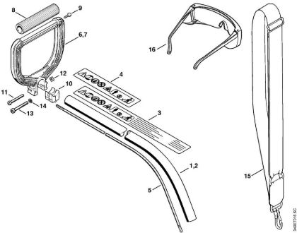 Drive tube assembly Electric trimmers (FE, FSE) FE 55 Stihl