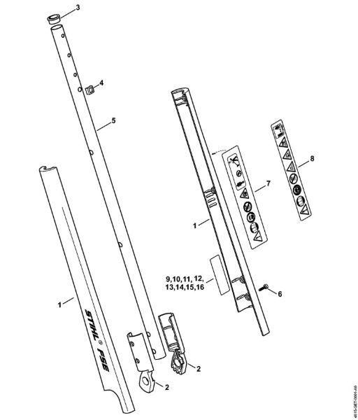 Drive tube assembly Electric trimmers (FE, FSE) FSE 41 Stihl