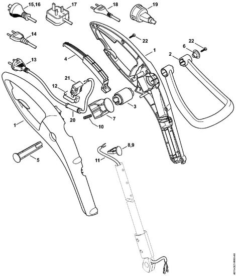 Handle housing Electric trimmers (FE, FSE) FSE 41 Stihl
