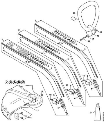 Drive tube assembly Electric trimmers (FE, FSE) FSE 60 Stihl