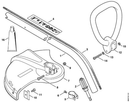 Drive tube assembly Electric trimmers (FE, FSE) FSE 71 Stihl