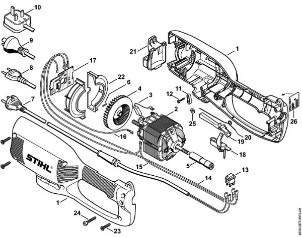 Housing, Electric motor Electric trimmers (FE, FSE) FSE 81 Stihl