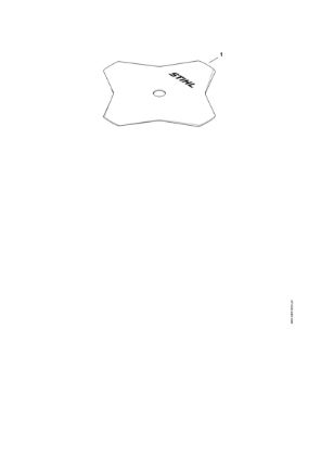 Picture of Grass cutting blade 230-4, d. 25.4 mm Grass cutting blade 230-4 / 9"-4