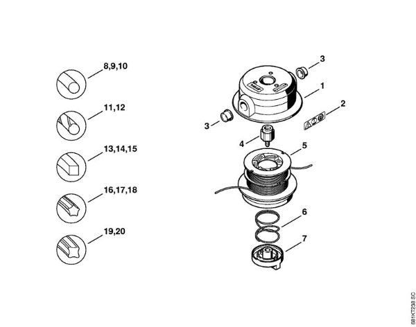 Mowing head TrimCut 30-2 FS Cutting attachments Mowing head TrimCut 30-2 Stihl