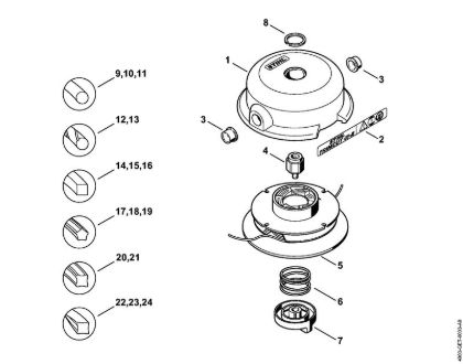 TrimCut 41-2 head FS Cutting attachments Mowing head TrimCut 41-2 Stihl