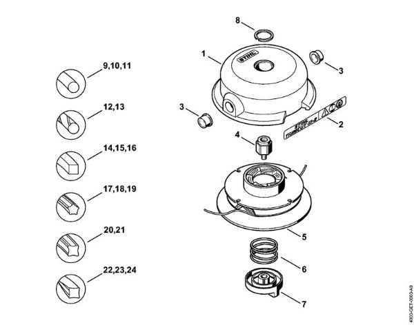 TrimCut 41-2 head FS Cutting attachments Mowing head TrimCut 41-2 Stihl