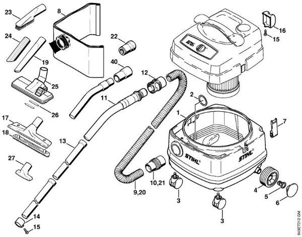 Container, Tools Vacuum cleaners (SE) SE 120 E Stihl