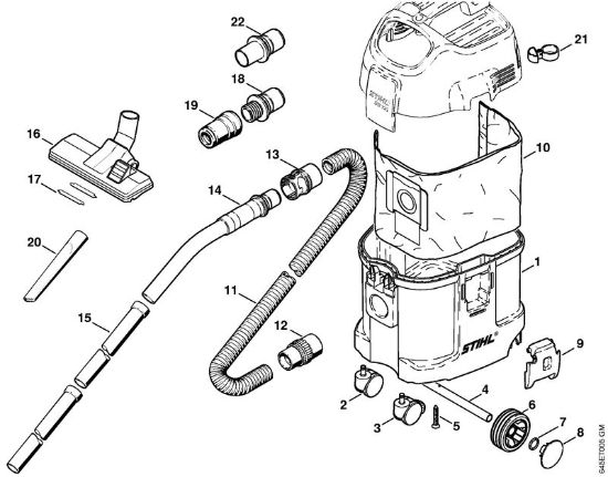 Container, Tools Vacuum cleaners (SE) SE 121 E Stihl