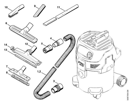 Extras Vacuum cleaners (SE) SE 122 Stihl