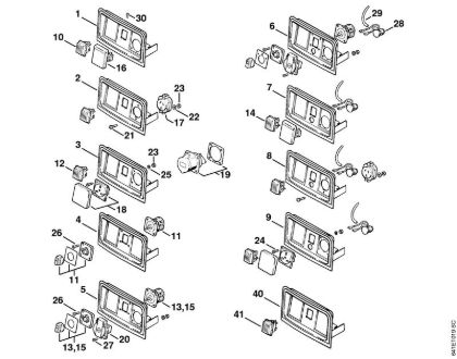 Panel, Switch Vacuum cleaners (SE) SE 201 Stihl