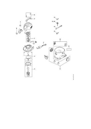 Picture of Machine cover, Connecting cable, Electric motor, Filter, Container SE 33